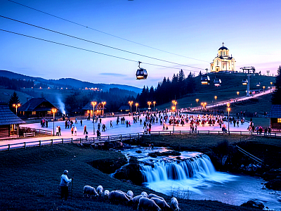 Северные ворота Златибора — это первое знакомство с этой горой, где через живописные деревни открывается путь в мир традиций и природной красоты. Эта входная зона — не просто проход в туристический центр, а пространство, где каждая деревушка рассказывает свою историю через старинные ремесла, трудолюбивых хозяев и пейзажи, возвещающие о мощи и необъятности горного массива. Мачкат — столица вкусов Златибора, широко известная своим прошутто и традиционной вяленой говядиной, передаваемой из поколения в поколение. Деревня Трипкова излучает особую художественную энергию и имеет давние традиции стеклоделия, а Бранешки — это ворота, соединяющие дороги и сохраняющие образ одомашненных пастбищ. Крива Река дополняет эту северную часть своими водами и просторами, создавая богатую мозаику деревень, которые с гордостью охраняют ворота Златибора.